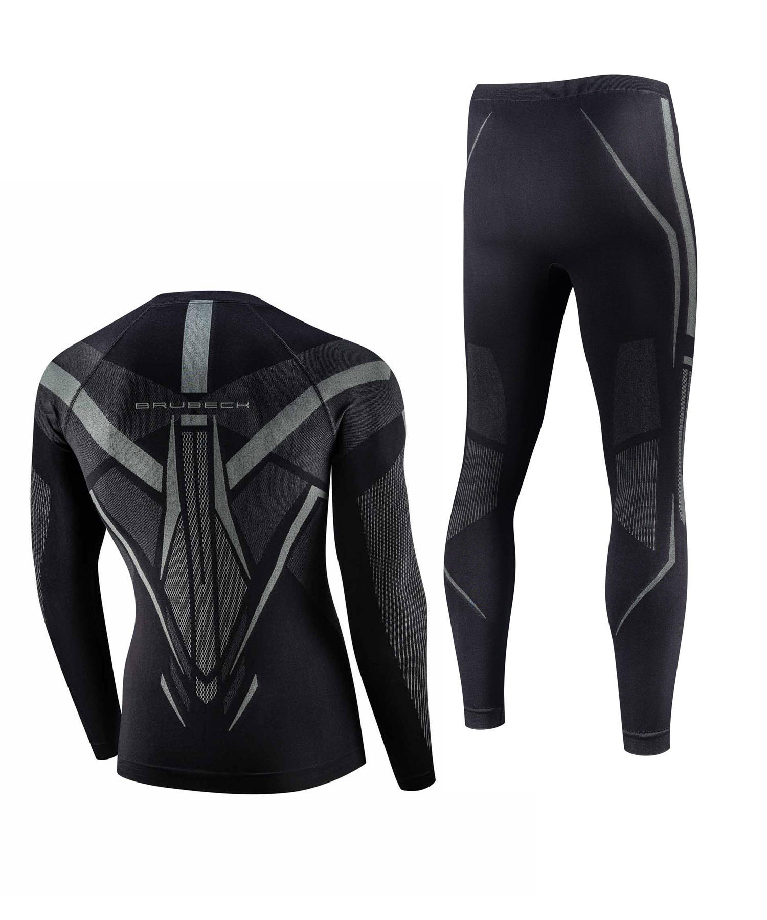 Мужской комплект термобелья Brubeck Dry черный-графитовый - 3