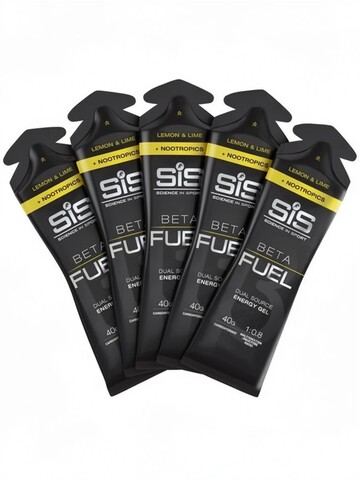 Набор углеводных гелей с кофеином SIS Beta Fuel + Nootropics 60 мл лимон и лайм