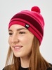 Лыжная шапка c шерстью Nordski Tone Stripe pink - 1