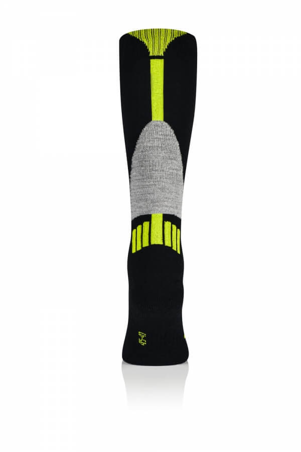 Мужские термоноски гольфы Brubeck Ski Force черные-зеленые - 3