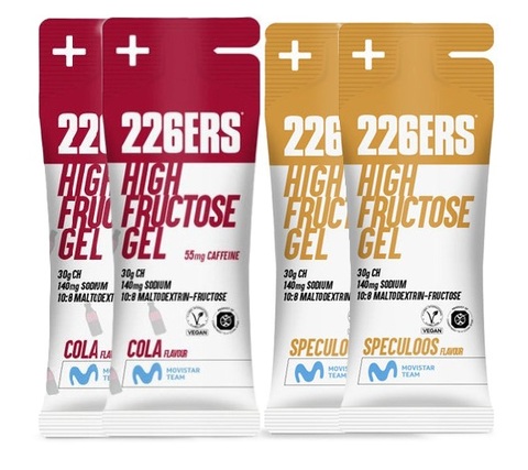 Набор высокоэнергетических гелей с фруктозой 226ERS XS High Fructose 44 г бельгийское пряное печенье-кола
