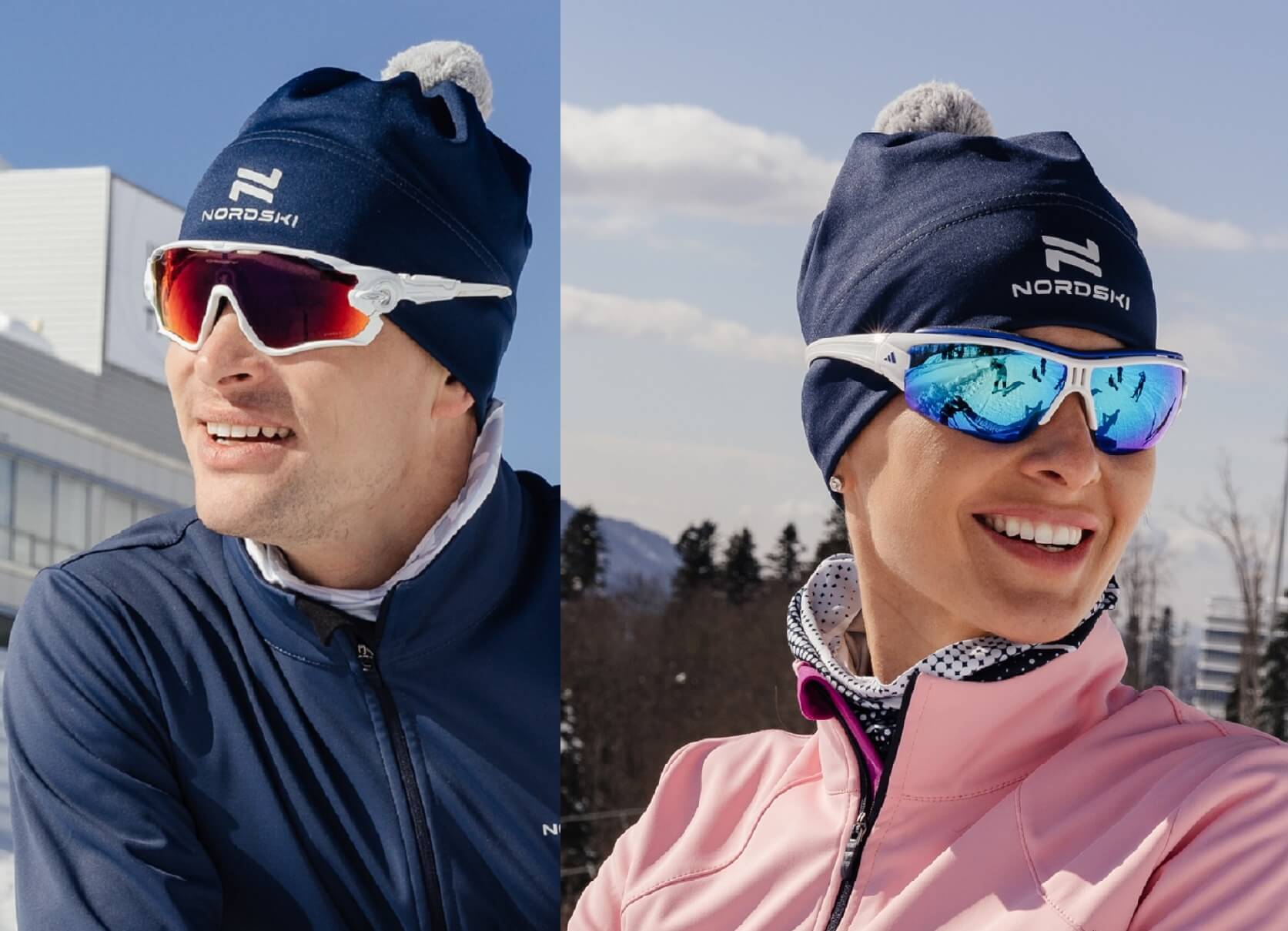 Nordski Train тренировочная шапка с помпоном indigo blue