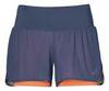 Asics Cool 2 In 1 Short шорты беговые женские синие-оранжевые - 1
