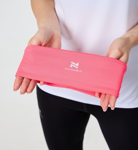 Повязка на голову беговая Nordski Run pink