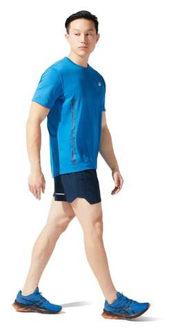 Asics Road 5" Short шорты для бега мужские темно-синие