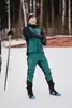 Мужской лыжный костюм с капюшоном Nordski Hybrid Warm black-alpine green - 4