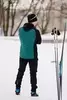 Мужской лыжный костюм с капюшоном Nordski Hybrid Warm black-alpine green - 3
