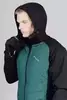 Мужской лыжный костюм с капюшоном Nordski Hybrid Warm black-alpine green - 9