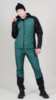 Мужской лыжный костюм с капюшоном Nordski Hybrid Warm black-alpine green - 1