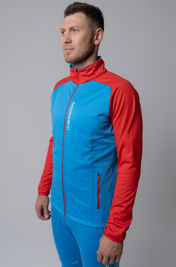 Nordski Premium лыжная куртка мужская синяя-красная - 5