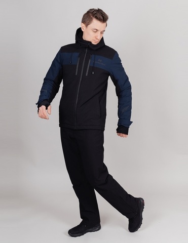 Мужская горнолыжная куртка Nordski Lavin black-dress blue