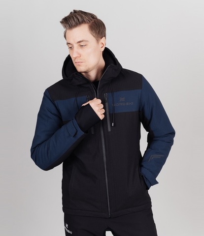 Мужская горнолыжная куртка Nordski Lavin black-dress blue