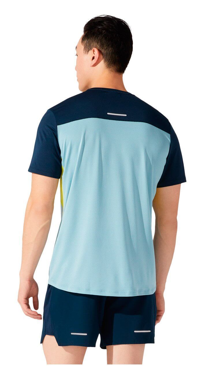 Asics Race Ss Top футболка для бега мужская синяя - 3