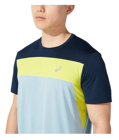 Asics Race Ss Top футболка для бега мужская синяя