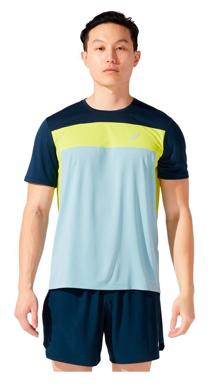 Asics Race Ss Top футболка для бега мужская синяя