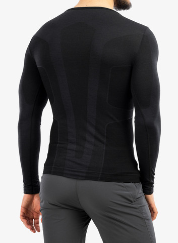 Термобелье мужское Brubeck Comfort Wool рубашка черная