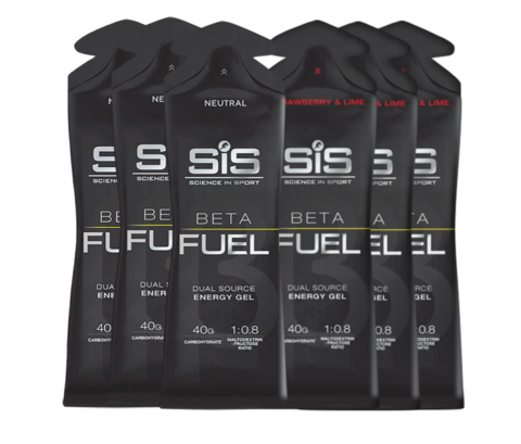 Набор высокоуглеводных гелей SIS Beta Fuel 60 мл клубника-лайм-нейтральный 6 шт