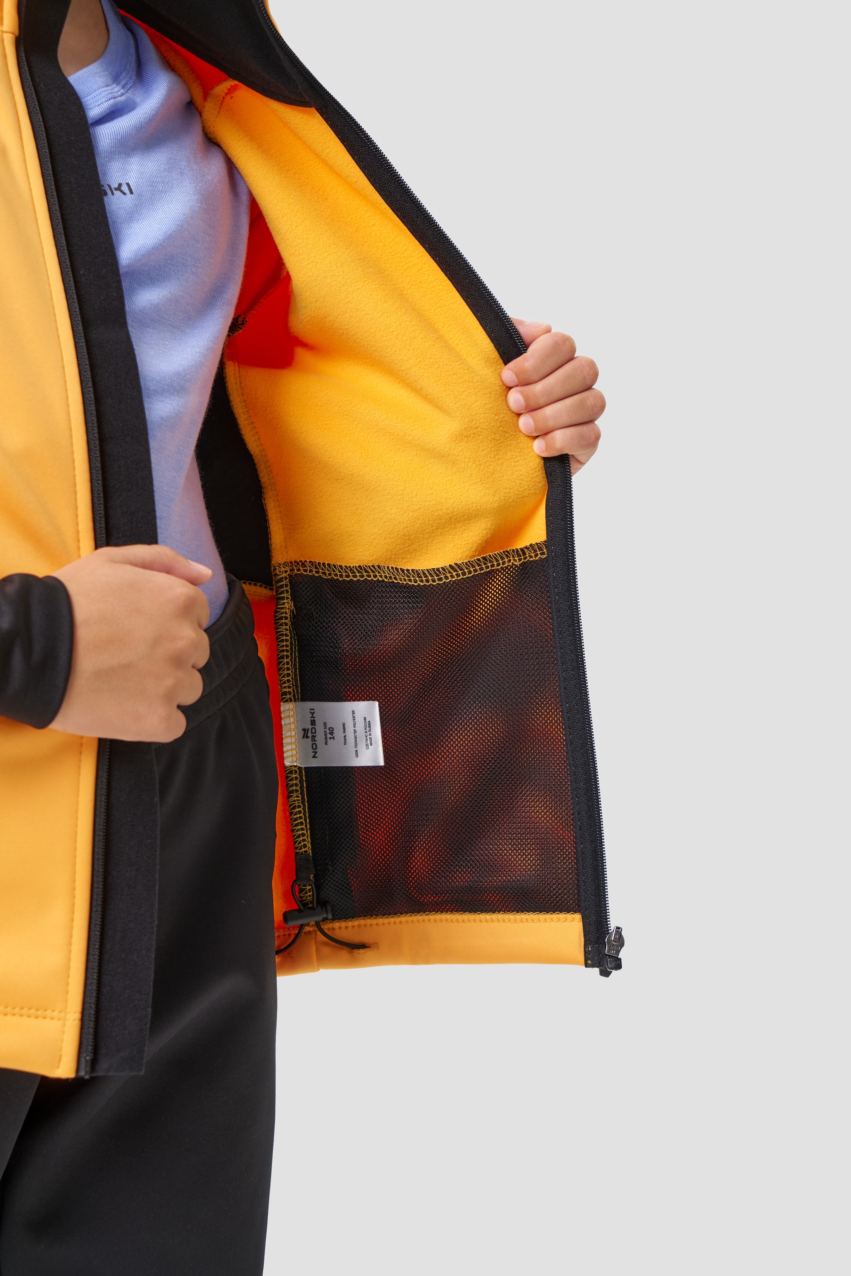 Детский лыжный разминочный костюм Nordski Jr Core orange-black - 7