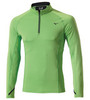 Mizuno Warmalite Top рубашка на молнии мужская зеленая - 1