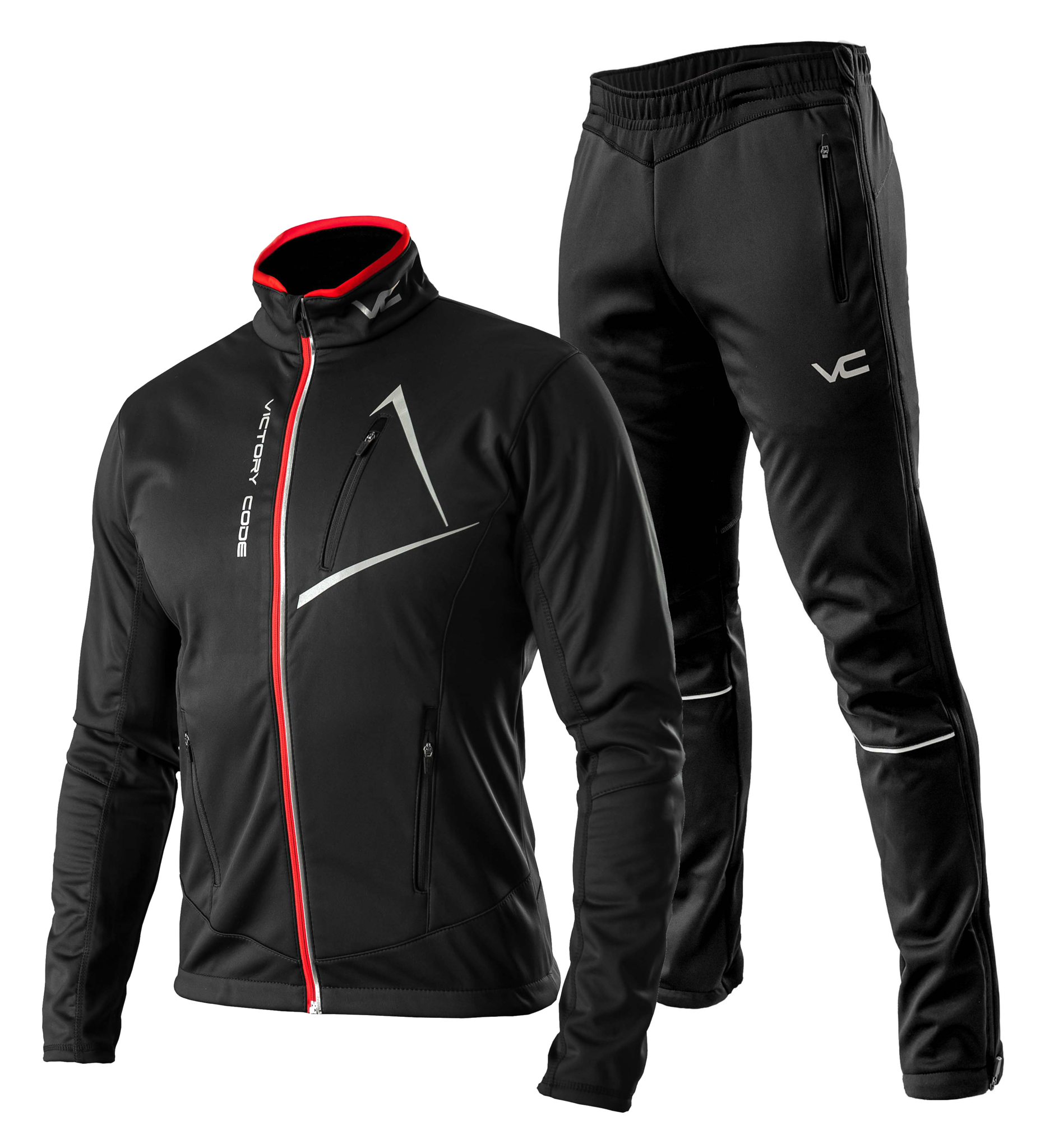 Victory Code Jr Dynamic детский разминочный лыжный костюм черный
