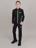 Nordski Jr Motion костюм беговой детский черный-лайм - 1