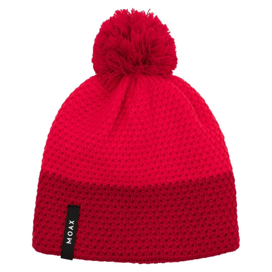 Лыжная шапка с шерстью Moax Star красная