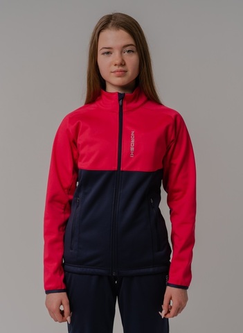 Nordski Jr Premium лыжная куртка детская pink-blueberry