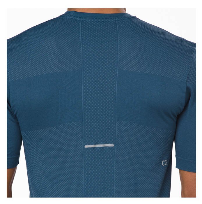 Asics Gel-Cool Seamless Short Sleeve футболка для бега мужская синяя - 3