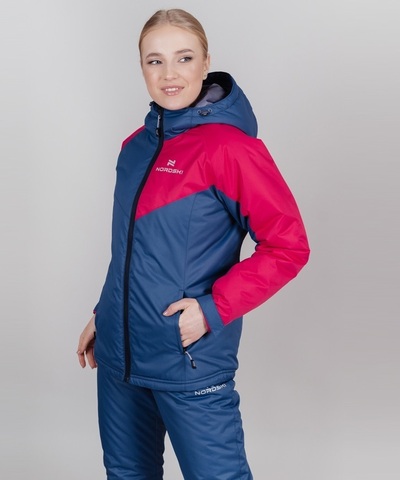 Зимний лыжный костюм женский Nordski Premium Sport denim-pink