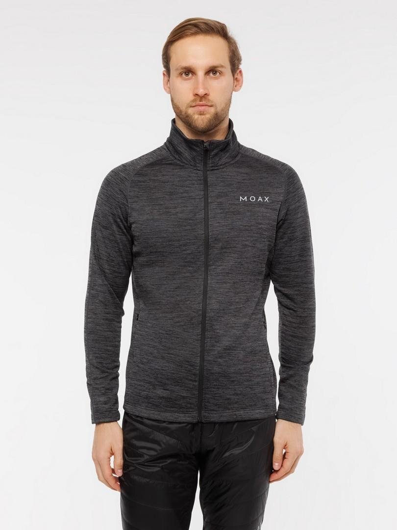 Мужская термокофта на молнии Moax Sport Tech угольная