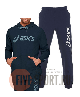 Asics Big Oth Logo спортивный костюм с капюшоном мужской темно-синий