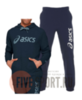 Asics Big Oth Logo спортивный костюм с капюшоном мужской темно-синий - 1