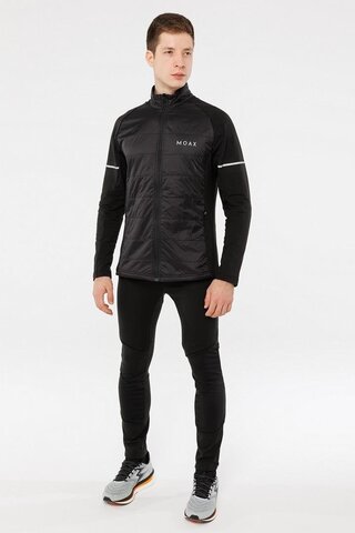 Мужской тренировочный лыжный костюм Moax Tauri Stretch Fit Softshell черный
