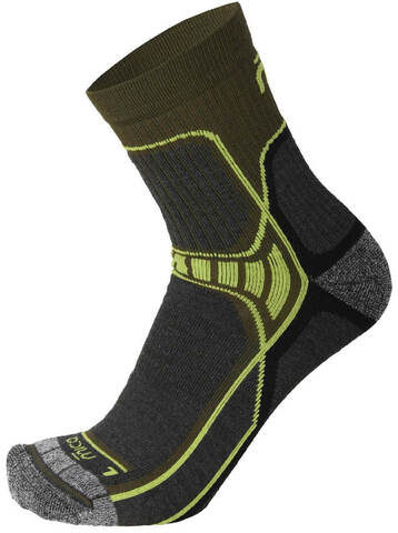 Спортивные носки средней высоты Mico Extra Dry Hike темно-серые-желтые