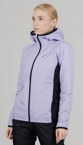 Женский лыжный костюм с капюшоном Nordski Hybrid Warm Pro lavender-black
