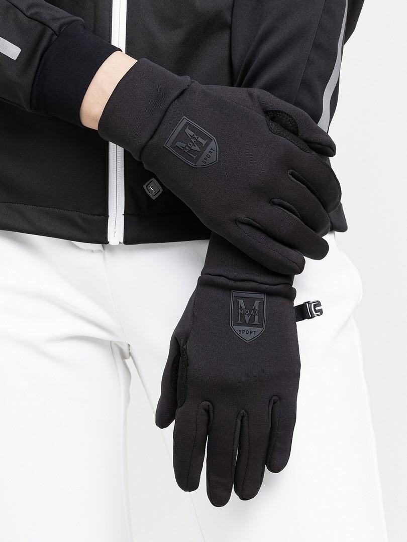 Перчатки для бега Moax Fleece Warm черные - 2