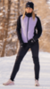 Женский лыжный костюм с капюшоном Nordski Hybrid Pro black-lavender - 1