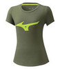 Mizuno Athletic Rb Tee беговая футболка женская зеленая - 1