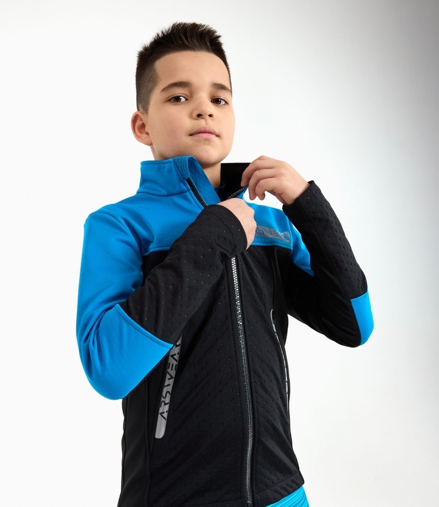 Детская лыжная куртка Arswear Softshell Rase Kids голубая - 2
