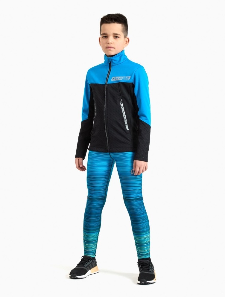 Детская лыжная куртка Arswear Softshell Rase Kids голубая - 10
