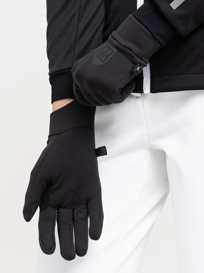 Перчатки для бега Moax Fleece Warm черные - 3