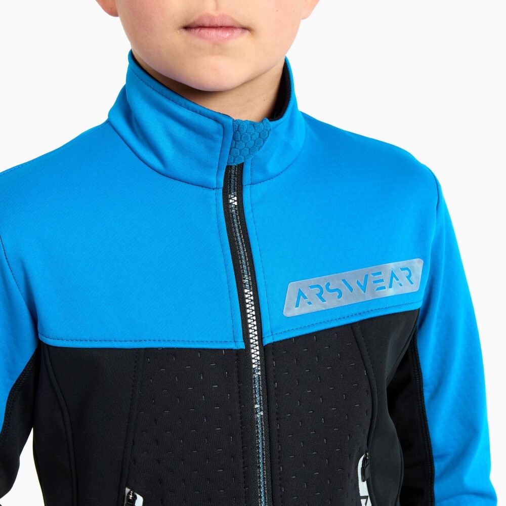 Детская лыжная куртка Arswear Softshell Rase Kids голубая - 7
