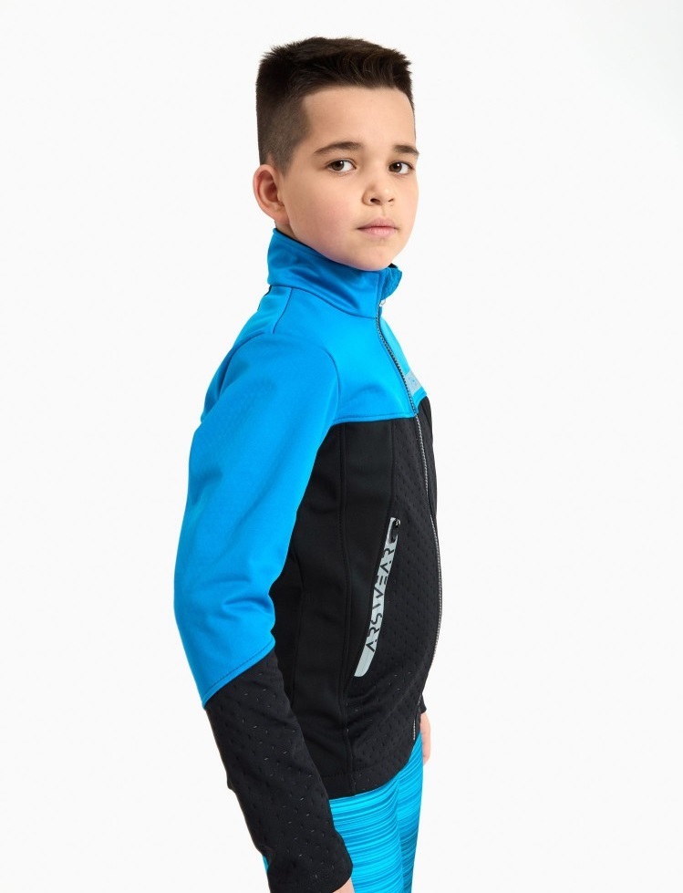 Детская лыжная куртка Arswear Softshell Rase Kids голубая - 3