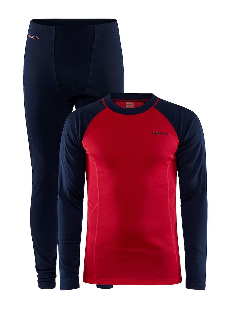 Комплект термобелья мужской Craft Core Warm Baselayer navy-red - 8