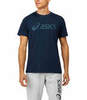 Asics Big Logo Tee футболка для бега мужская темно-синяя - 1