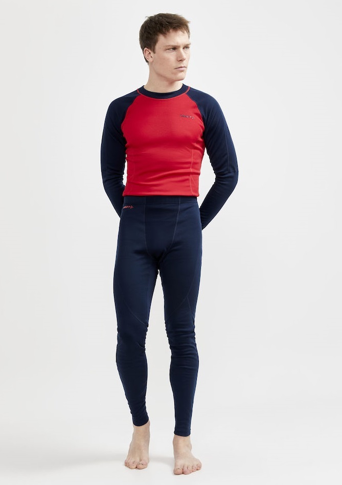 Комплект термобелья мужской Craft Core Warm Baselayer navy-red