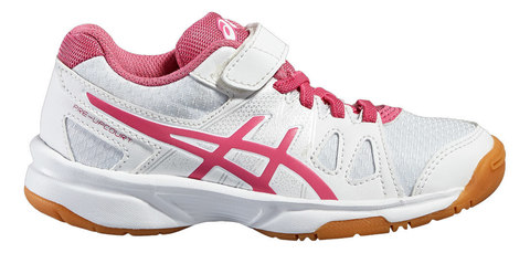 Asics Pre Upcourt PS кроссовки волейбольные детские белые-розовые