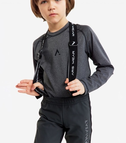 Детские разминочные лыжные штаны Arswear Pro Kids серые