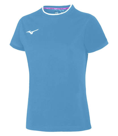 Mizuno Tee беговая футболка женская голубая