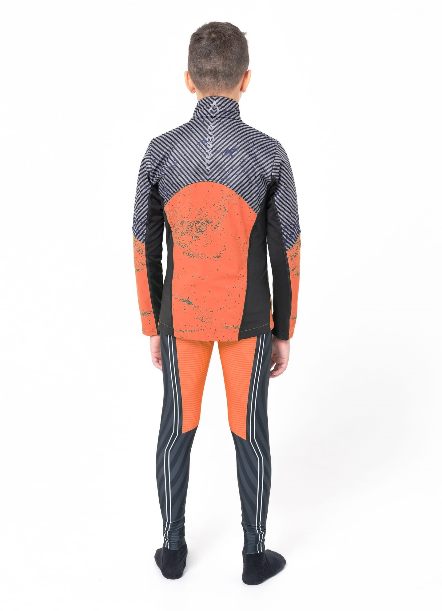 Детская утепленная разминочная куртка Arswear Softshell Active Lite S оранжевая - 4